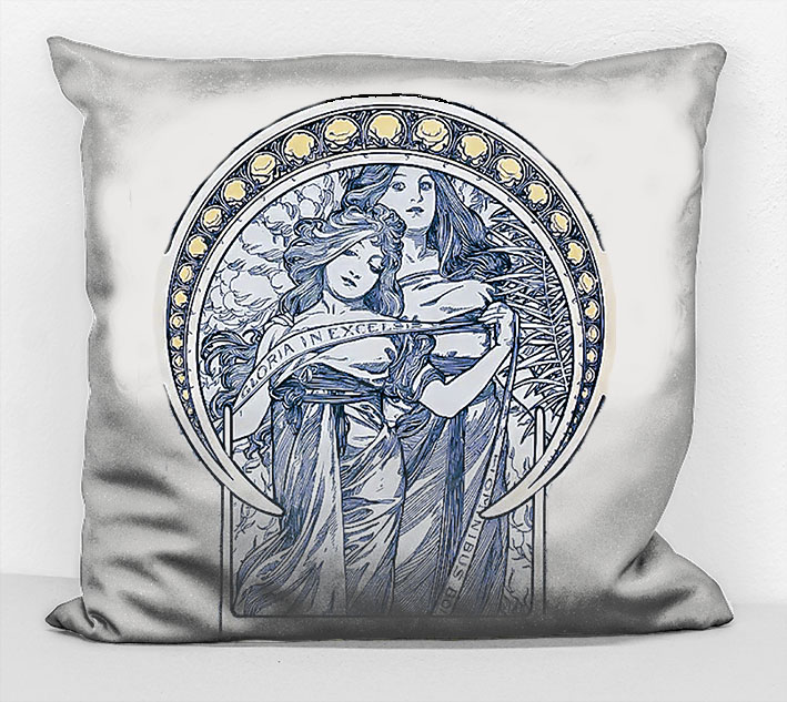 Povlak na polštář - obraz Alfons Mucha 27