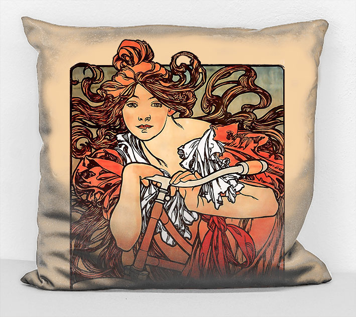 Povlak na polštář - obraz Alfons Mucha 34