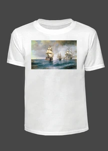 Tričko - Ajvazovskij - bitva na moři 