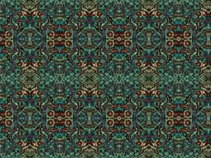 Metráž 78 - zelené ornamenty