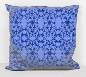 Povlak na polštář - modrý ornament