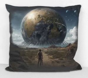 povlak na polštář - kolize planet
