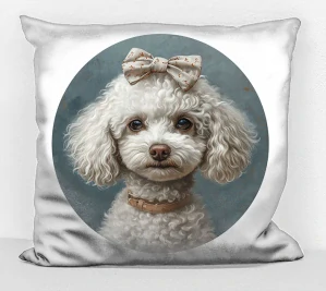 povlak na polštář - pes pudl 2