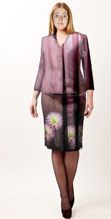 Látka - bordura metráž 36 chryzantémy - (rozměr 146 x 300 cm)