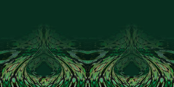 Bordura pro metráž 42 - "vodní flora"