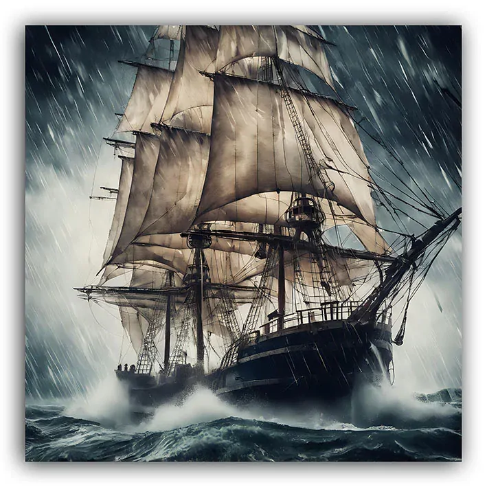 Tričko - koráb na moři