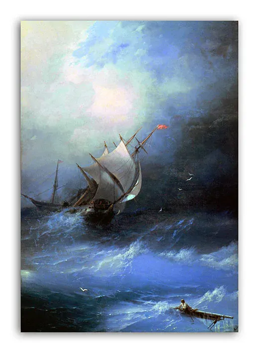 Tričko - Ajvazovskij - bouře na moři