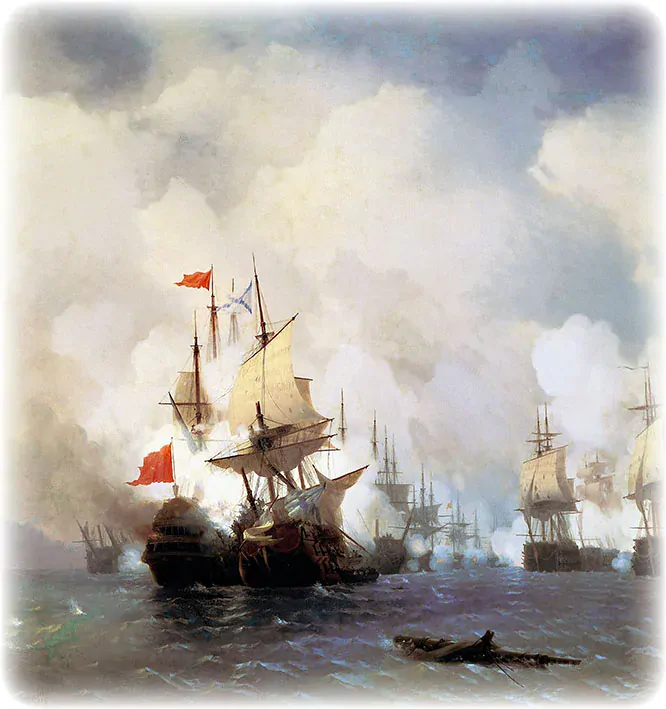 Tričko - Ajvazovskij - bitva na moři 2