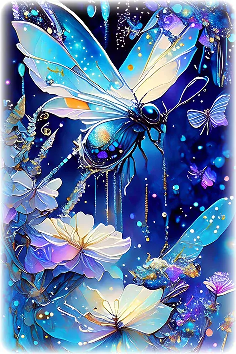 Tričko - květiny a muška