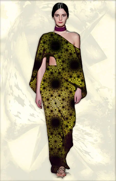 Metráž 75 - žlutý ornament