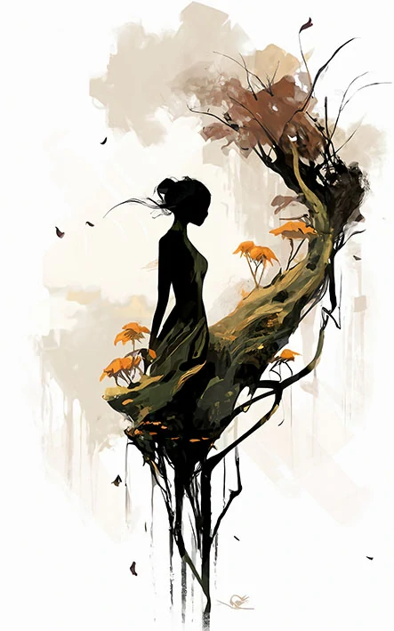 Tričko - dívka kresba 7