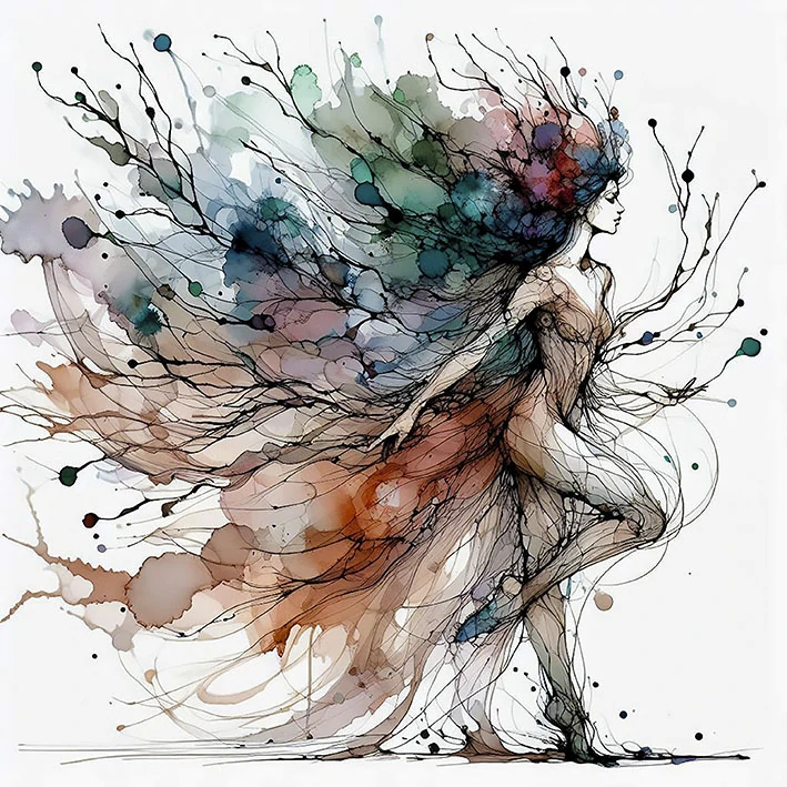 Tričko - dívka kresba 8