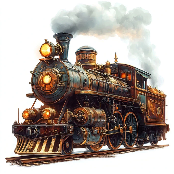 Tričko - retro lokomotiva 