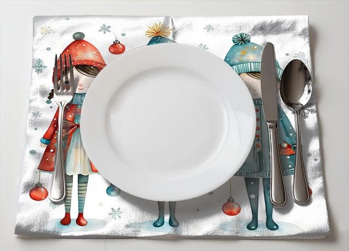 Ubrousek prostírání vánoční 10 - 3 ks