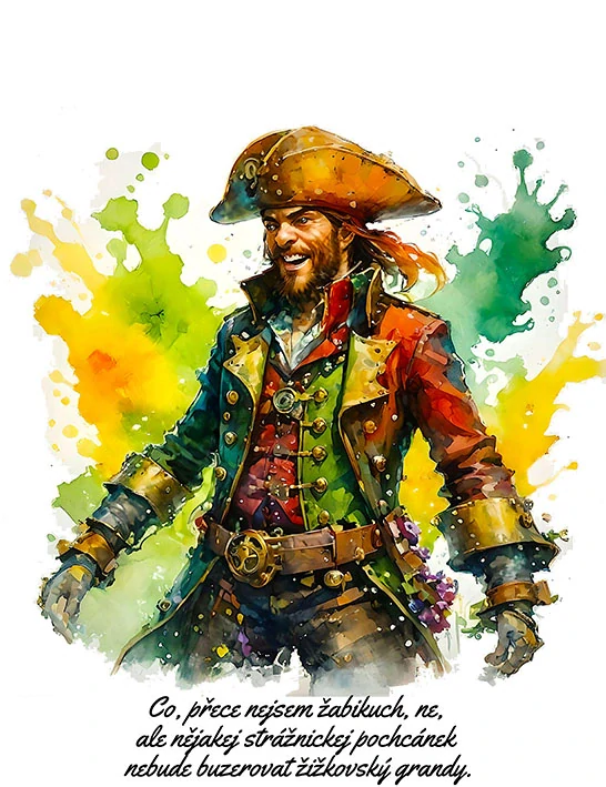 Tričko - vtípky - "Co, přece nejsem žabikuch, ne, ale nějakej strážnickej pochcánek nebude buzerovat žižkovský grandy"”