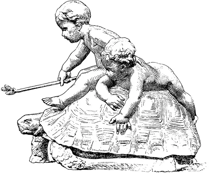 Tričko - Zvěrokruh - blíženci se želvou