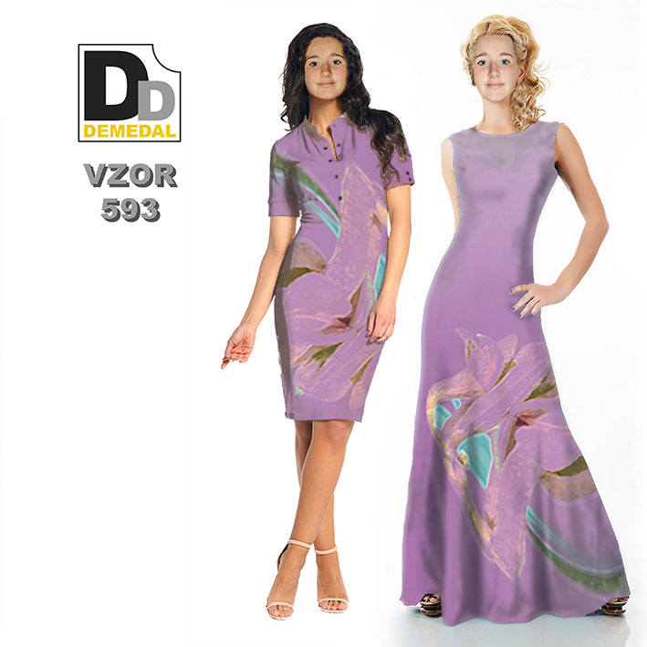 Látka - motiv - romantický květ - vzor 593 (150 x 224 cm)