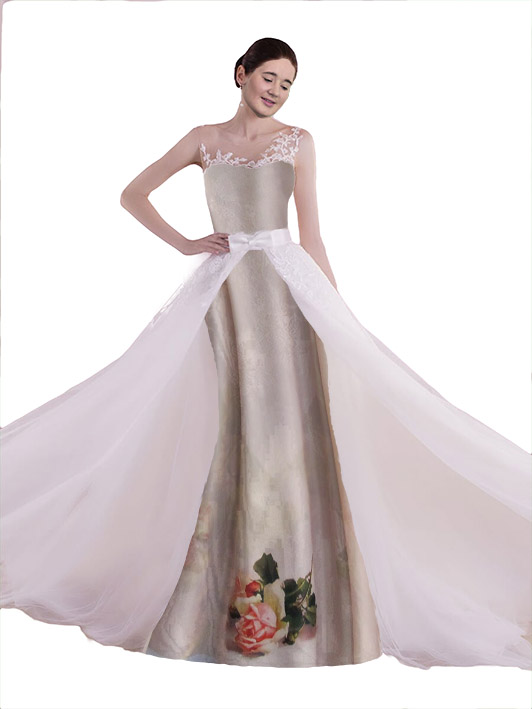 Látka - metráž - bordura 20 - růže - (rozměr 300 x 146 cm )