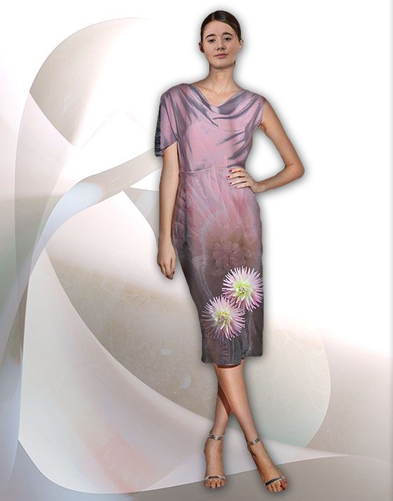 Látka - bordura metráž 36 chryzantémy - (rozměr 146 x 300 cm)