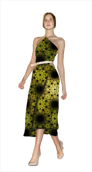 Metráž 75 - žlutý ornament