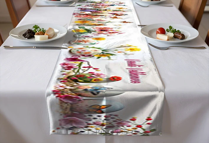 napron - běhoun na stůl 200 x 25 cm - velikonoční 6/2 - 4 ks