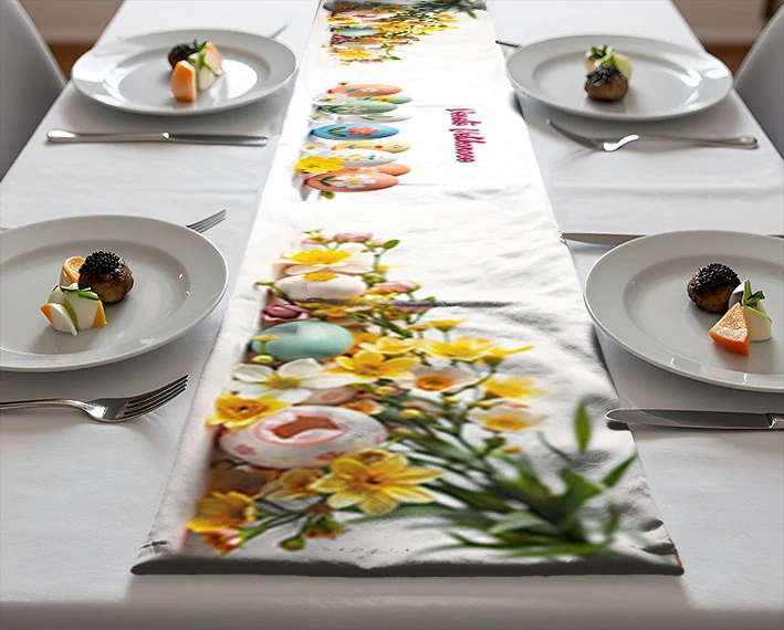 napron - běhoun na stůl 150 x 25 cm - velikonoční 3 