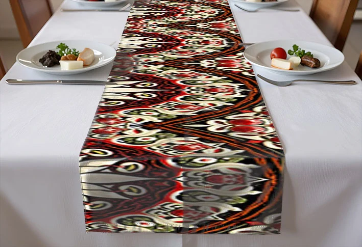 napron - běhoun na stůl 200 x 25 cm - sváteční 4/2 -4 ks