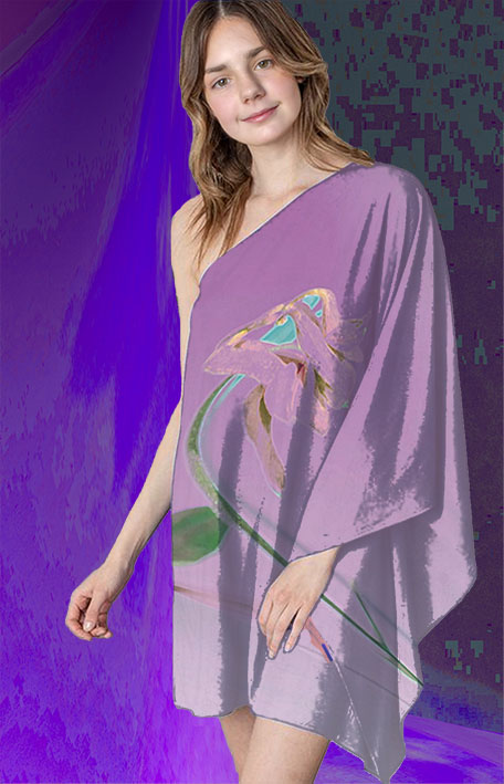 Látka - motiv - romantický květ - vzor 593 (150 x 224 cm)