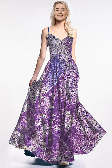 Látka - motiv - zvědavá kytka - 2 kusy