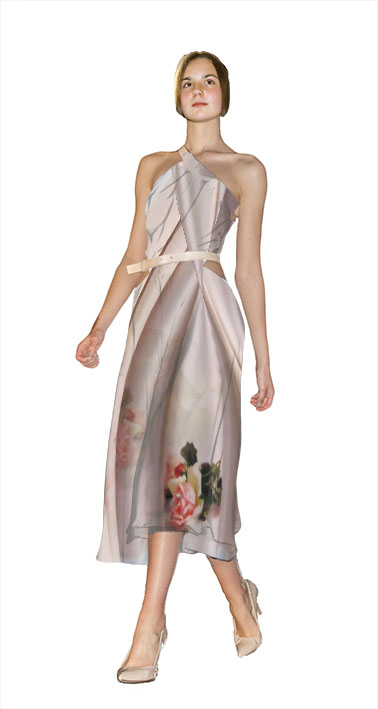 Látka - metráž - bordura 20 - růže - (rozměr 300 x 146 cm )