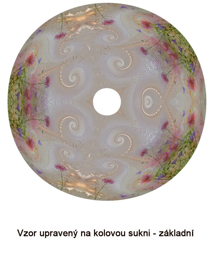 Bordura pro metráž 49 - "květy s ornamentem"