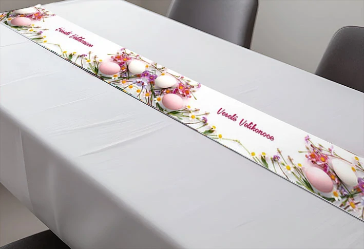 napron - běhoun na stůl 150 x 25 cm - velikonoční 2
