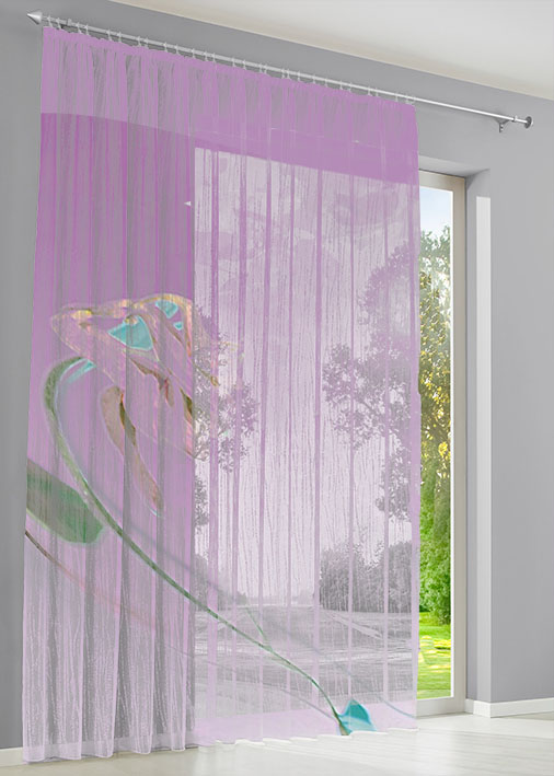 Látka - motiv - romantický květ - vzor 593 (150 x 224 cm)