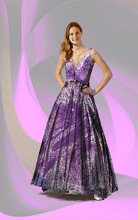 Látka - motiv - zvědavá kytka - 2 kusy