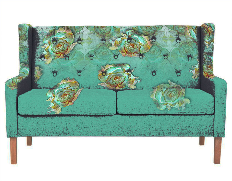 Bordura pro metráž 38 - zelené růže