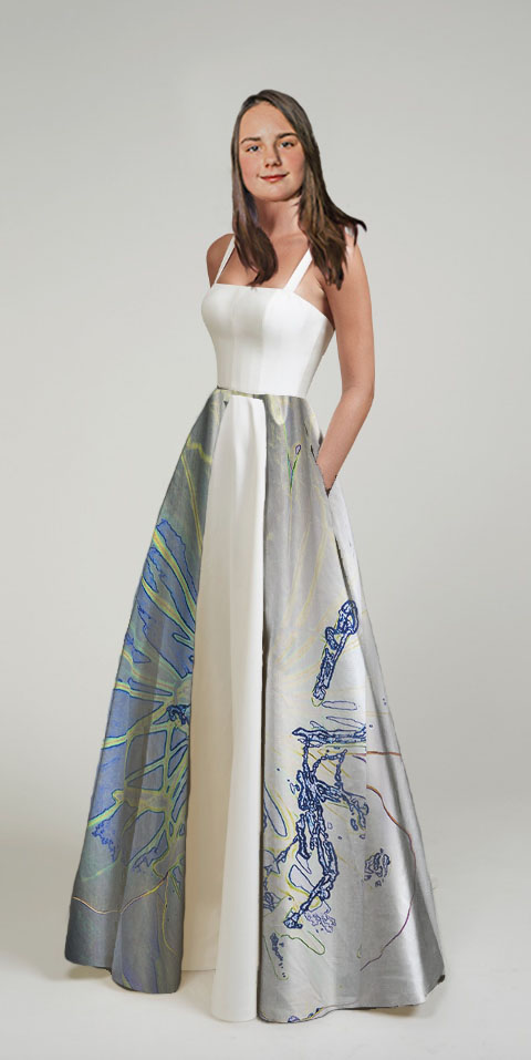 Látka - motiv ledové květy -  vzor 559 (rozměr 150 x 240 cm)