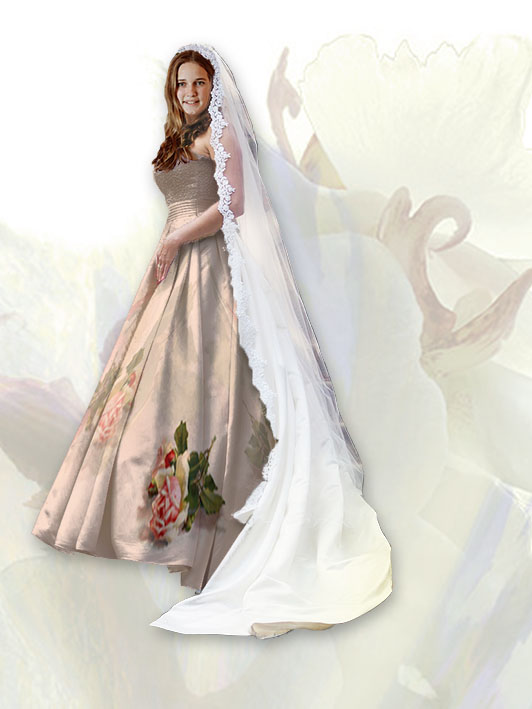 Látka - metráž - bordura 20 - růže - (rozměr 300 x 146 cm )