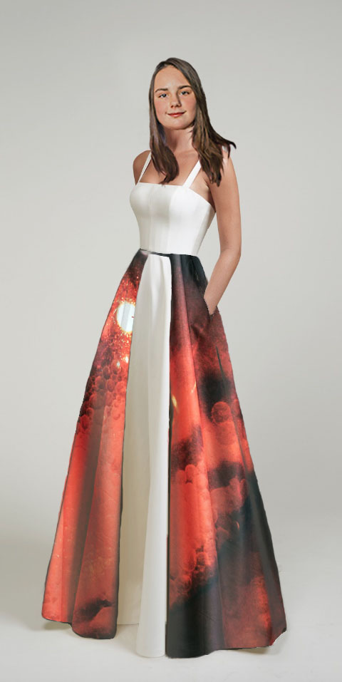 Látka - motiv symbol krve - vzor 764 (rozměr 150 x 200 cm)