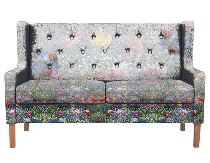 Bordura pro metráž 37 - "rozkvetlá louka"