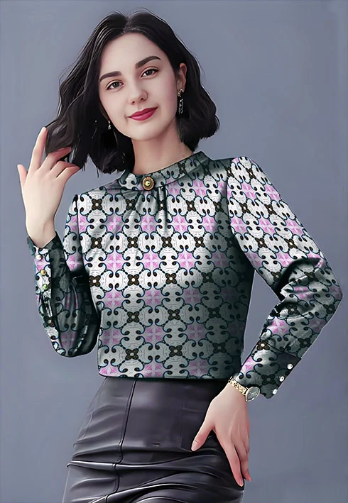 Metráž 81 - růžový ornament