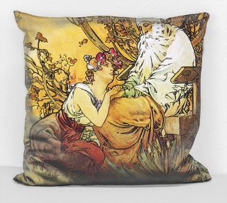 Povlak na polštář - obraz Alfons Mucha 51