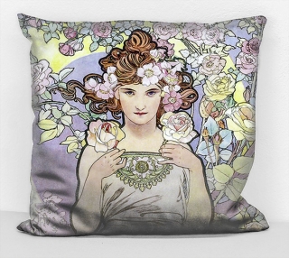 Povlak na polštář - obraz Alfons Mucha 60